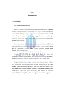 Bab II Landasan Teori 2.1. Komunikasi 2.1.1. Pengertian