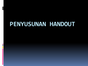 penyusunan handout - Direktori File UPI
