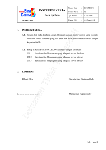 prosedur penyimpanan data