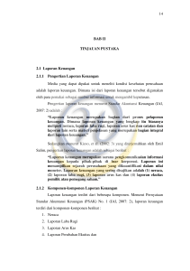 14 BAB II TINJAUAN PUSTAKA 2.1 Laporan Keuangan 2.1.1