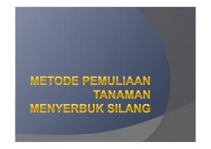 metode pemuliaan tanaman menyerbuk silang