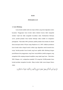 BAB I PENDAHULUAN A. Latar Belakang Lensa kontak adalah