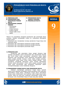 Modul 9_Penaksiran dan Peramalan Biaya