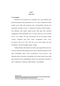 BAB V PENUTUP 5.1 Kesimpulan Berdasarkan