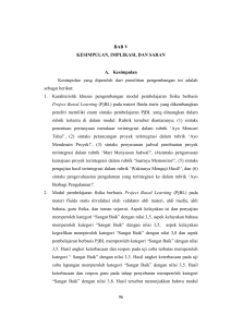 96 BAB V KESIMPULAN, IMPLIKASI, DAN SARAN A. Kesimpulan