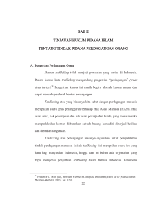 BAB II TINJAUAN HUKUM PIDANA ISLAM TENTANG TINDAK