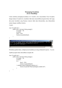 Menangkap Kesalahan (Error Handling)