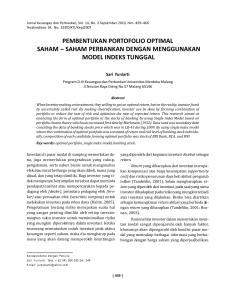 pembentukan portofolio optimal saham – saham perbankan