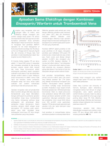 Apixaban Sama Efektifnya dengan Kombinasi