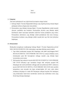 5.1 Simpulan Dari hasil pembahasan di atas, dapat ditarik