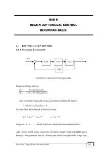 bab 6 disain lup tunggal kontrol berumpan-balik