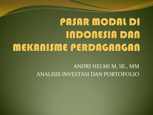 pasar modal di indonesia dan mekanisme perdagangan