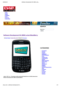 Software Development Kit (SDK) untuk BlackBerry | CHIP