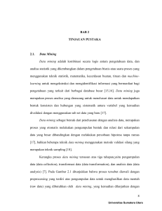 analisis pemanfaatan data mining dalam penentuan variabel untuk