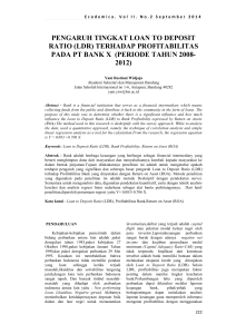 pengaruh tingkat loan to deposit ratio (ldr) - E
