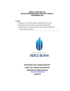 modul keduabelas situasi perbandingan analisis tingkat