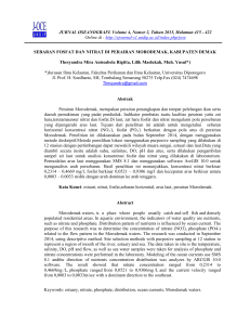 JURNAL OSEANOGRAFI. Volume 4, Nomor 2, Tahun 2015