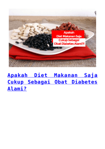 Apakah Diet Makanan Saja Cukup Sebagai Obat Diabetes Alami?