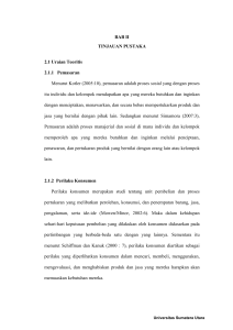 BAB II TINJAUAN PUSTAKA 2.1 Uraian Teoritis 2.1.1 Pemasaran