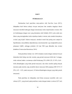 BAB V PEMBAHASAN Berdasarkan hasil penelitian meta