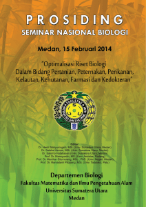 Prosiding Seminar Nasional Biologi USU 2014