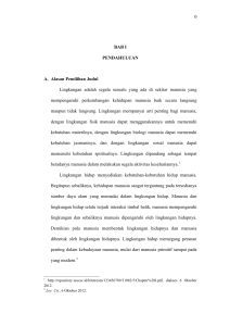 0 BAB I PENDAHULUAN A. Alasan Pemilihan Judul Lingkungan