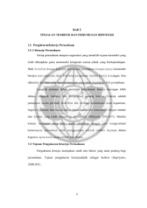 6 BAB 2 TINJAUAN TEORITIS DAN PERUMUSAN HIPOTESIS 2.1