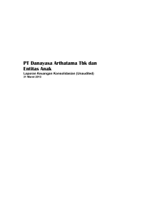 PT Danayasa Arthatama Tbk dan Entitas Anak