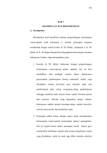 BAB V KESIMPULAN DAN REKOMENDASI A. Kesimpulan