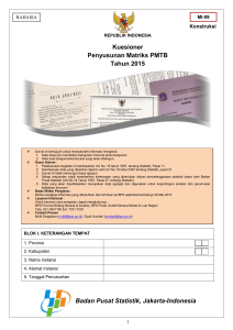 Kuesioner Penyusunan Matriks PMTB Tahun 2015