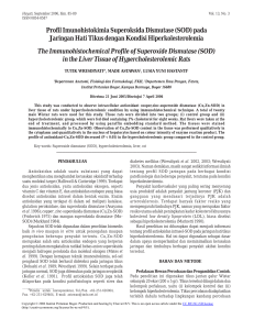 (SOD) pada Jaringan Hati Tikus dengan Kondisi