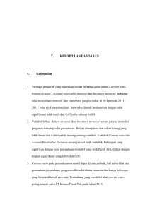 76 V. KESIMPULAN DAN SARAN 5.1 Kesimpulan 1. Terdapat