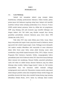 1 BAB 1 PENDAHULUAN 1.1. Latar Belakang Industri ritel