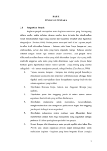 BAB II TINJAUAN PUSTAKA 2.1 Pengertian Proyek Kegiatan proyek