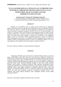 1) evaluasi kerasionalan penggunaan antibiotik pada pengobatan