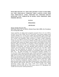 (roa),dividen payout ratio - Repositori Tugas Akhir Universitas