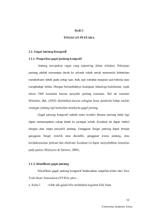 BAB 2 TINJAUAN PUSTAKA 2.1. Gagal Jantung Kongestif 2.1.1