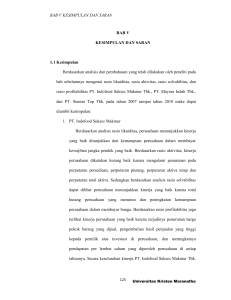 BAB V KESIMPULAN DAN SARAN BAB V KESIMPULAN DAN