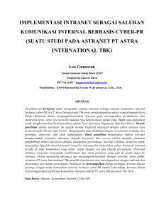 implementasi intranet sebagai saluran