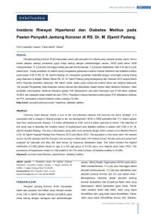 Insidens Riwayat Hipertensi dan Diabetes Melitus