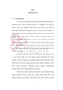 1 BAB 1 PENDAHULUAN 1.1 Latar Belakang CV Lintas Nusa