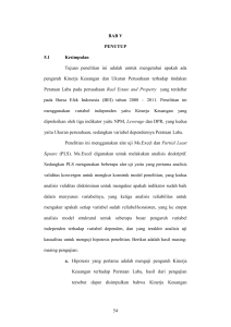 54 BAB V PENUTUP 5.1 Kesimpulan Tujuan penelitian ini adalah