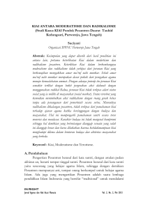 KIAI ANTARA MODERATISME DAN RADIKALISME