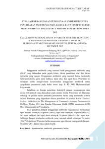 evaluasi kerasionalan penggunaan antibiotik untuk