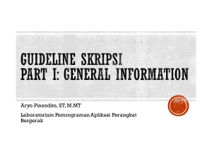 Guideline Skripsi Part I