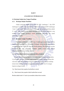 BAB IV ANALISIS DAN PEMBAHASAN 4.1 Deskripsi Subjek dan