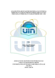 analisis pengaruh faktor eksternal dan internal perbankan syariah