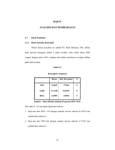 BAB IV ANALISIS DAN PEMBAHASAN