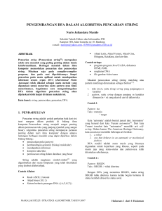 pengembangan dfa dalam algoritma pencarian string