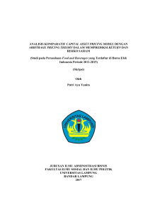 ANALISIS KOMPARATIF CAPITAL ASSET PRICING MODEL